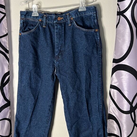 Vintage Wrangler Jeans Mens 33x32 Blue 936DEN Cowboy Slim Denim Rodeo Tag 35x32 - Picture 4 of 13
